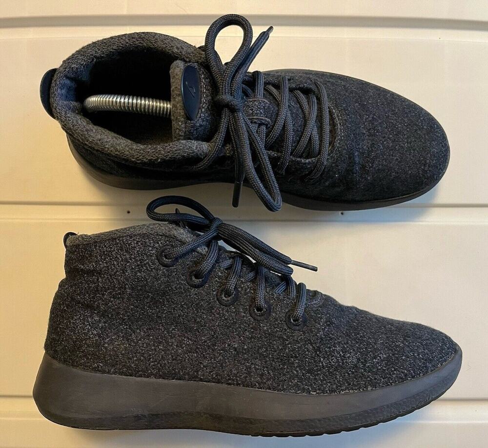 AllBirds WRU Wool Runner Up Mizzle Shoes Mens Size 9 Gray Blue Mid Top